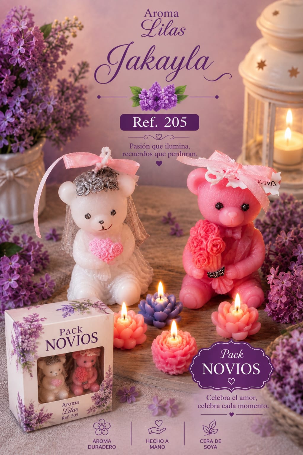 Pack novios, aroma lilas